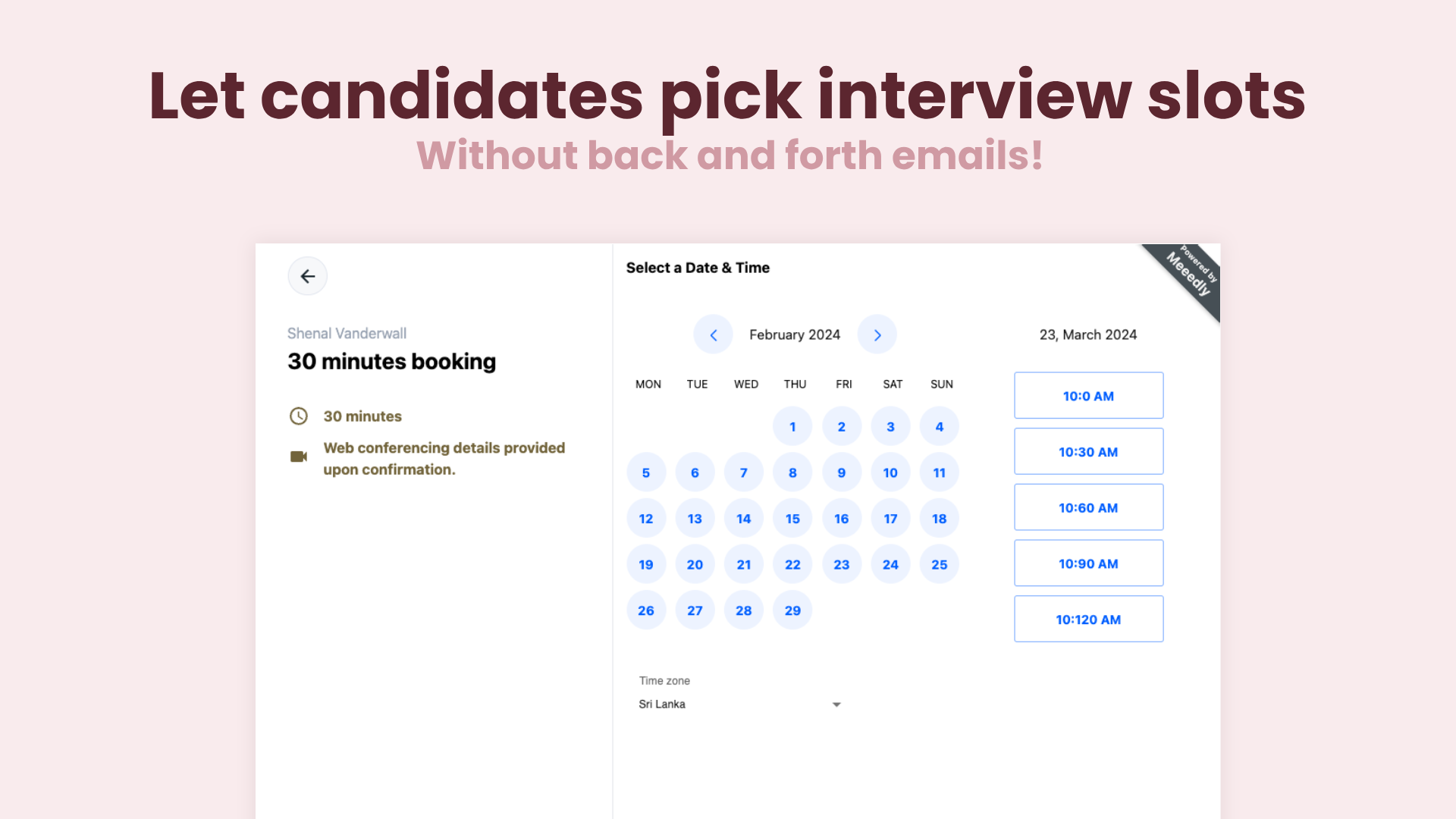Meeedly automated scheduling